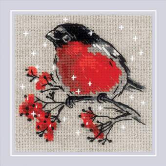 Riolis Winter Guest Kit #2132 4" x 4"/10 cm x 10 cm X Stich Kit